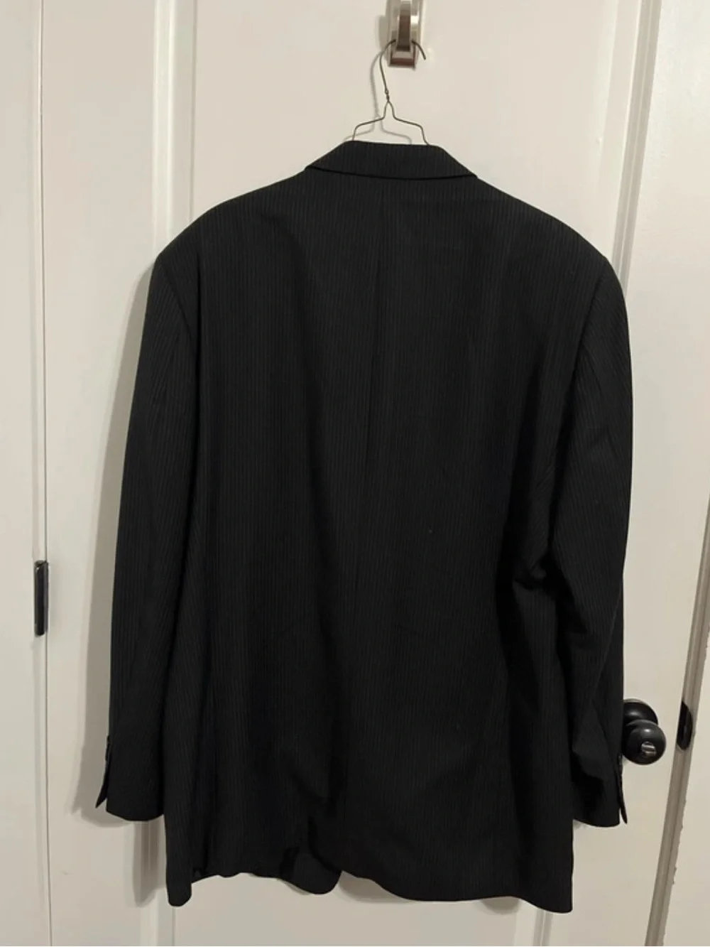 Calvin Klein Black Pinstripe Suit Jacket